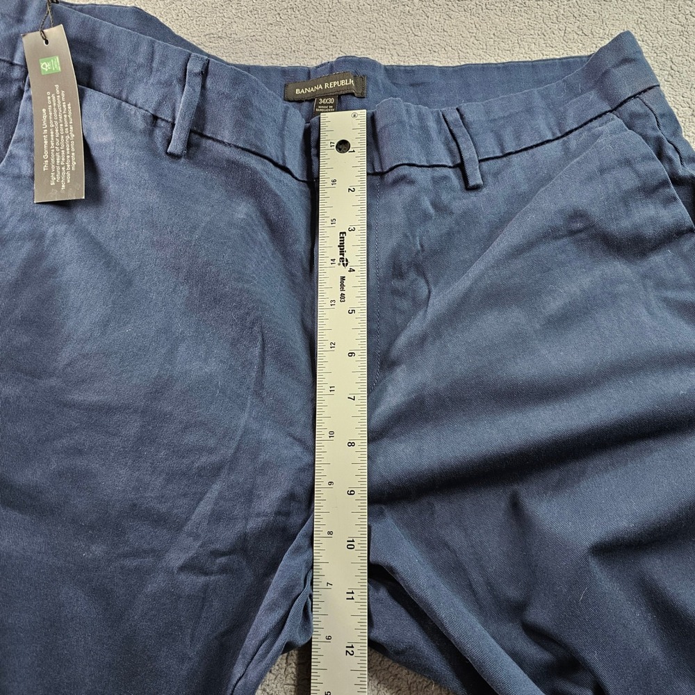Banana Republic Chino Pants Men's 34x30 Blue‎ Performance Mid-Rise Straight Leg - Picture 5 of 10